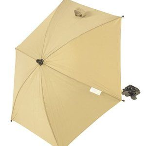 Sun umbrella, silver cross tip, sand